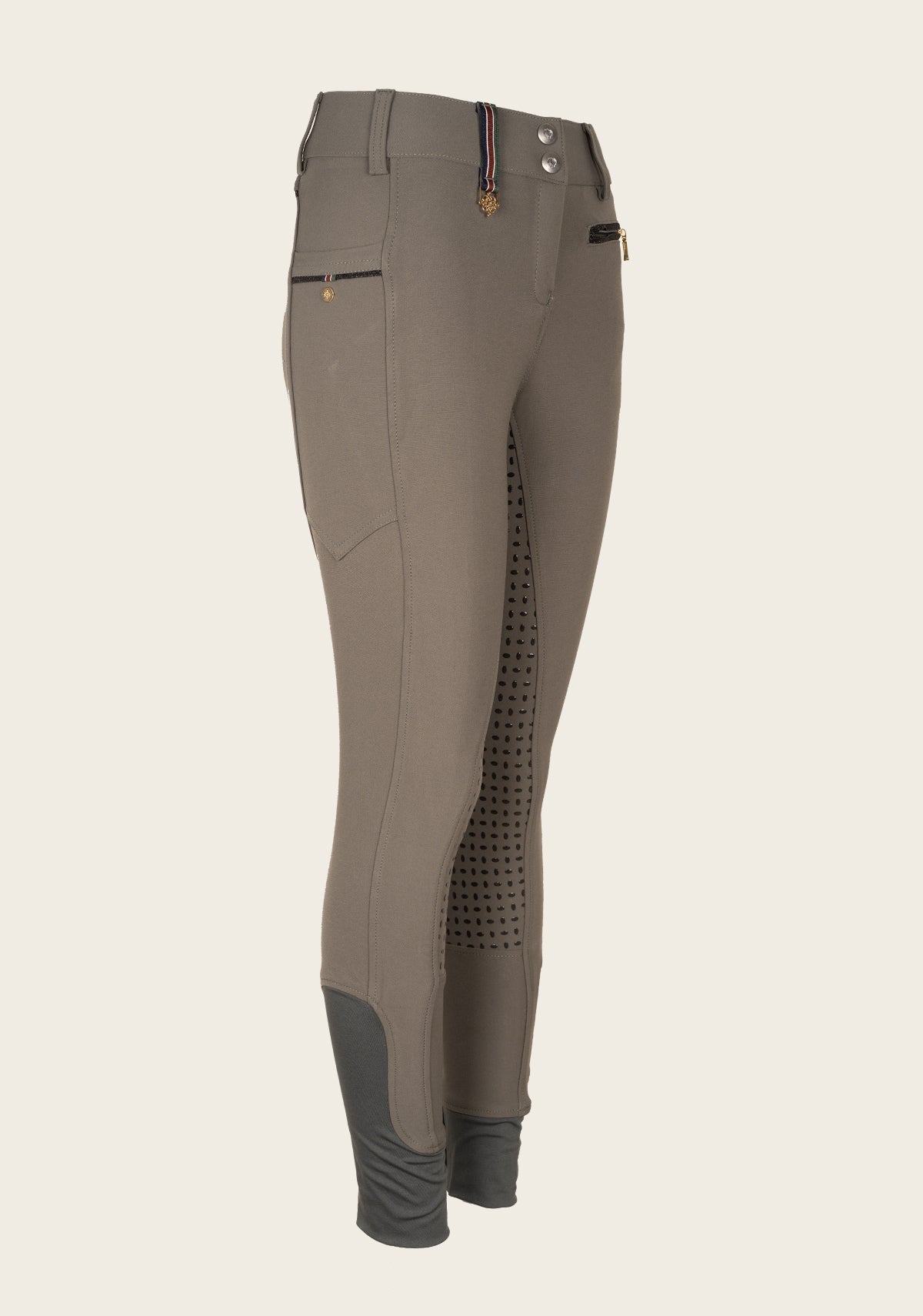 Inspire Full Seat High Waist Dusky Green Bamboo Breeches - Espoir Equestrian - Equiluxe Tack