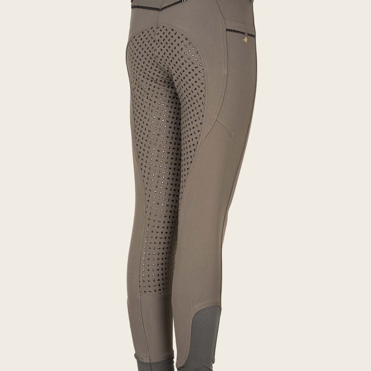 Inspire Full Seat High Waist Dusky Green Bamboo Breeches - Espoir Equestrian - Equiluxe Tack