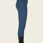 Inspire Full Seat High Waist Peacock Blue Bamboo Breeches - Espoir Equestrian - Equiluxe Tack