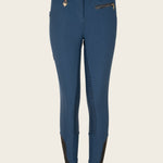 Inspire Full Seat High Waist Peacock Blue Bamboo Breeches - Espoir Equestrian - Equiluxe Tack