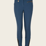 Inspire Full Seat High Waist Peacock Blue Bamboo Breeches - Espoir Equestrian - Equiluxe Tack