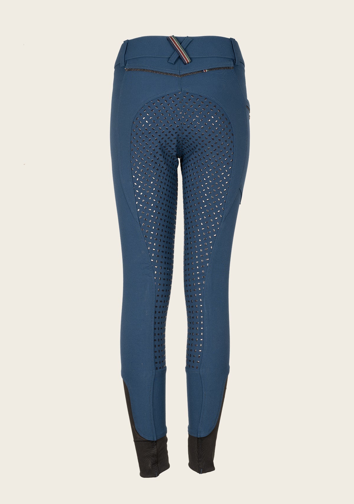 Inspire Full Seat High Waist Peacock Blue Bamboo Breeches - Espoir Equestrian - Equiluxe Tack