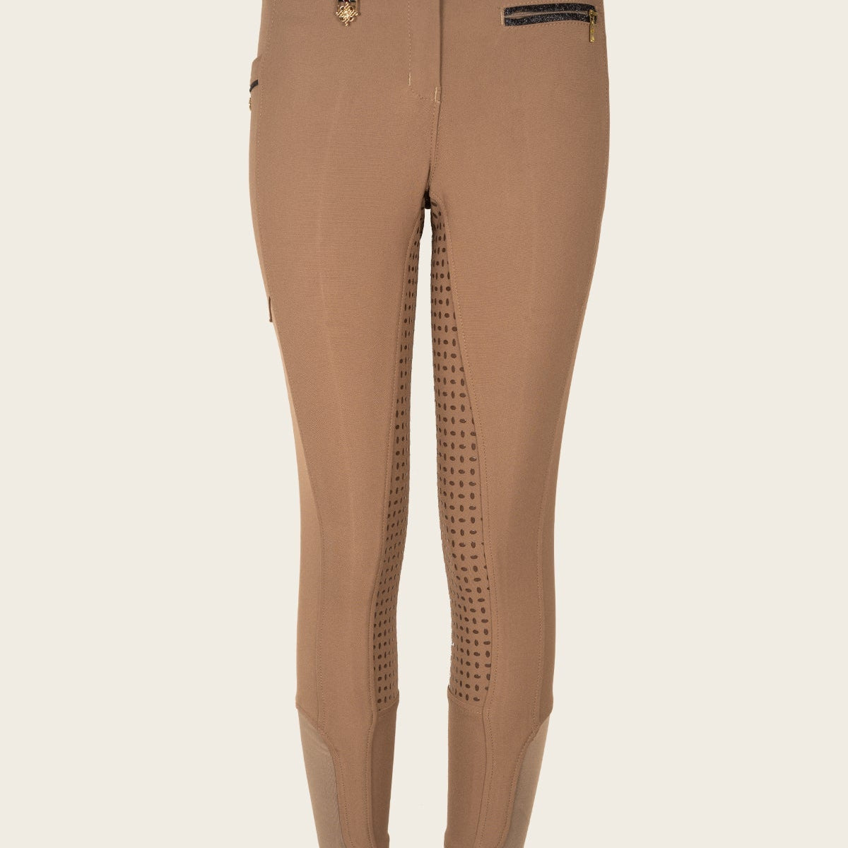 Inspire Full Seat High Waist Walnut Bamboo Breeches - Espoir Equestrian - Equiluxe Tack