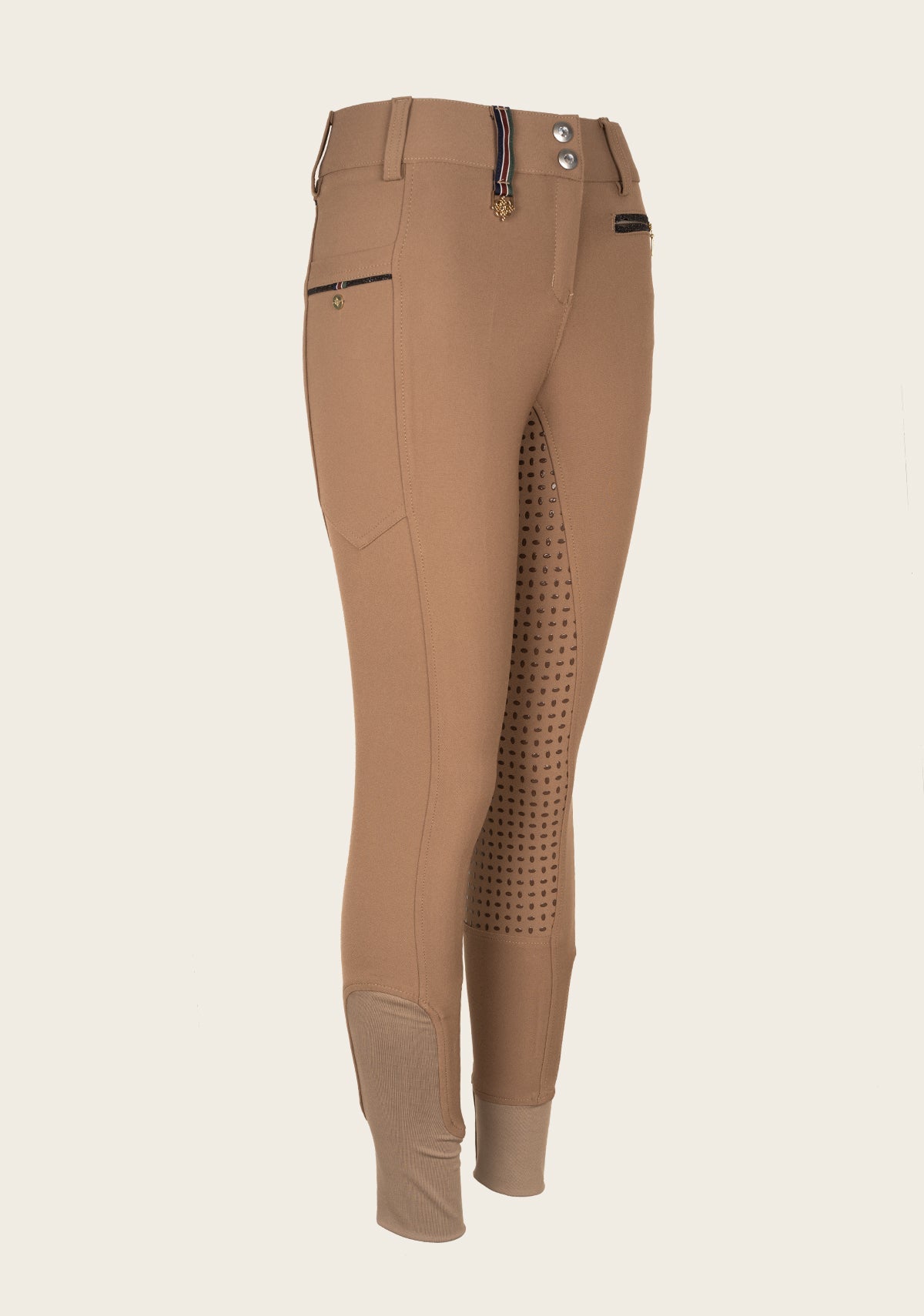 Inspire Full Seat High Waist Walnut Bamboo Breeches - Espoir Equestrian - Equiluxe Tack