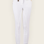 Inspire Full Seat High Waist White Coolmax Breeches - Espoir Equestrian - Equiluxe Tack