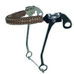 Intrepid Braided Leather Hackamore with Copper Shank Bit 9" - Intrepid International - Equiluxe Tack