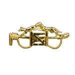 Intrepid Fox/Hound Over the Gate Stock Pin - Gold Plated - Intrepid International - Equiluxe Tack