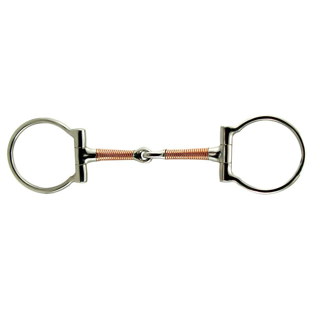 Intrepid Stainless Steel Copper Wire Wound Snaffle Dee Bit 5" - Intrepid International - Equiluxe Tack