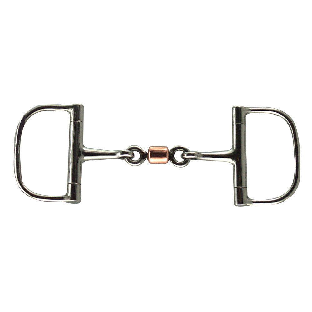 Intrepid Stainless Steel Dee Copper Roller Snaffle Mouth Bit 5" - Intrepid International - Equiluxe Tack