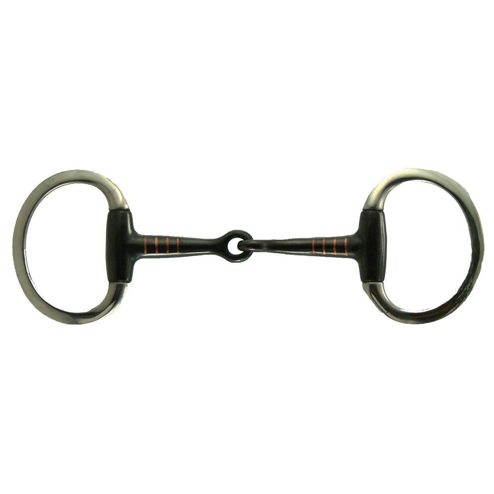 Intrepid Stainless Steel Eggbutt Sweet Iron Copper Inlay Mouth Snaffle Bit 5" - Intrepid International - Equiluxe Tack