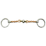 Intrepid Twisted Wire with Link and Roller Snaffle Bit 5" with 1 - 1/2" Rings - Intrepid International - Equiluxe Tack