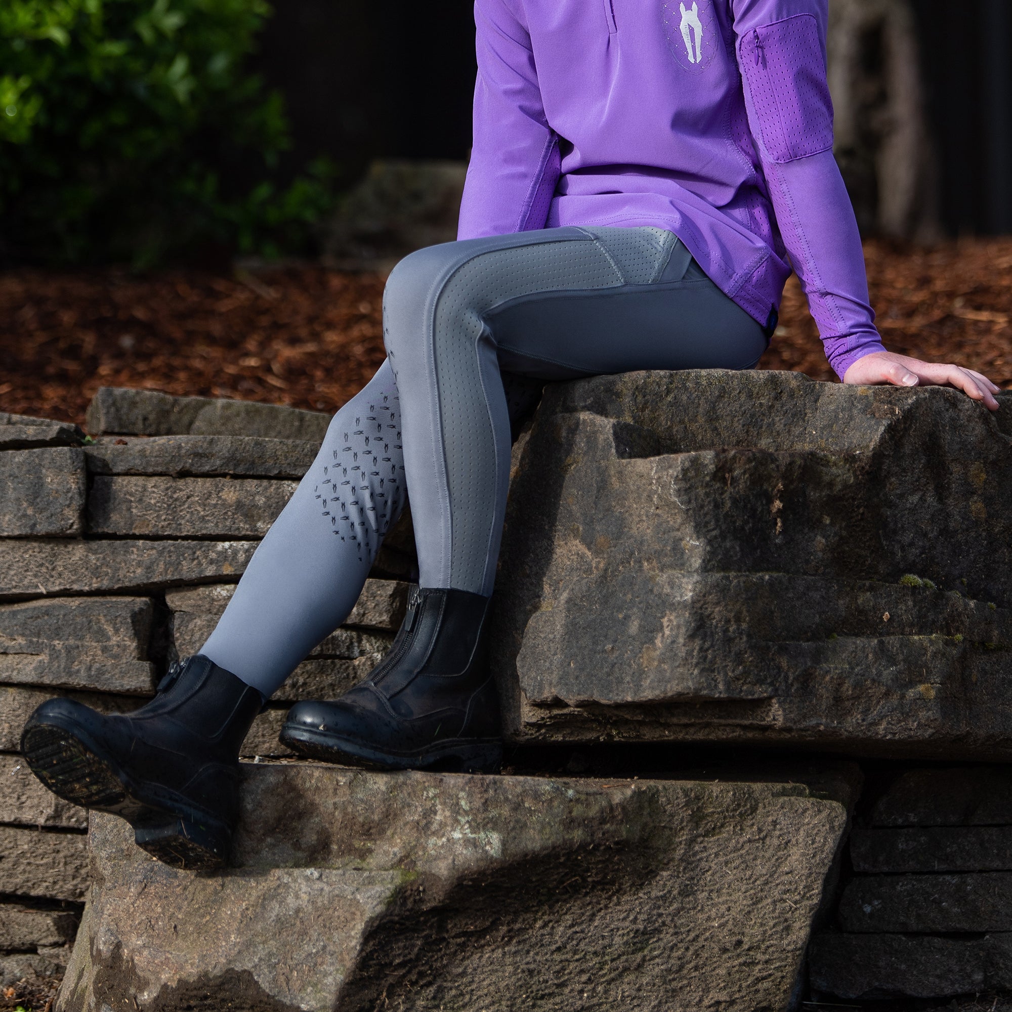 Irideon Kids' Radiant Half Seat Utility Tights - Irideon - Equiluxe Tack