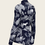  Island Horses on Navy Quarter Zip Sun Shirt - Espoir Equestrian - Equiluxe Tack