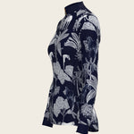  Island Horses on Navy Quarter Zip Sun Shirt - Espoir Equestrian - Equiluxe Tack