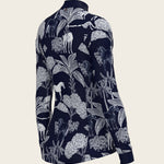  Island Horses on Navy Quarter Zip Sun Shirt - Espoir Equestrian - Equiluxe Tack