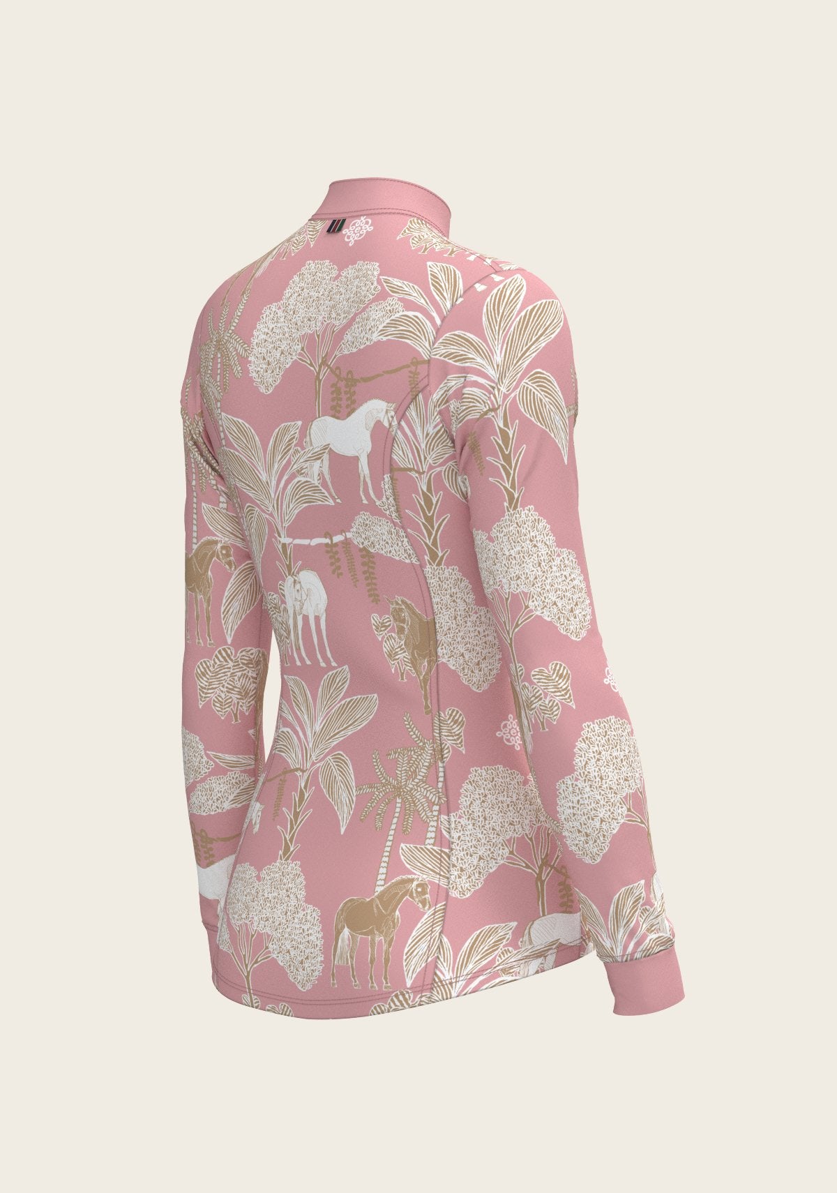  Island Horses on Rose Quarter Zip Sun Shirt - Espoir Equestrian - Equiluxe Tack