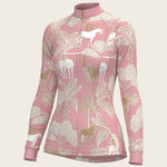  Island Horses on Rose Quarter Zip Sun Shirt - Espoir Equestrian - Equiluxe Tack