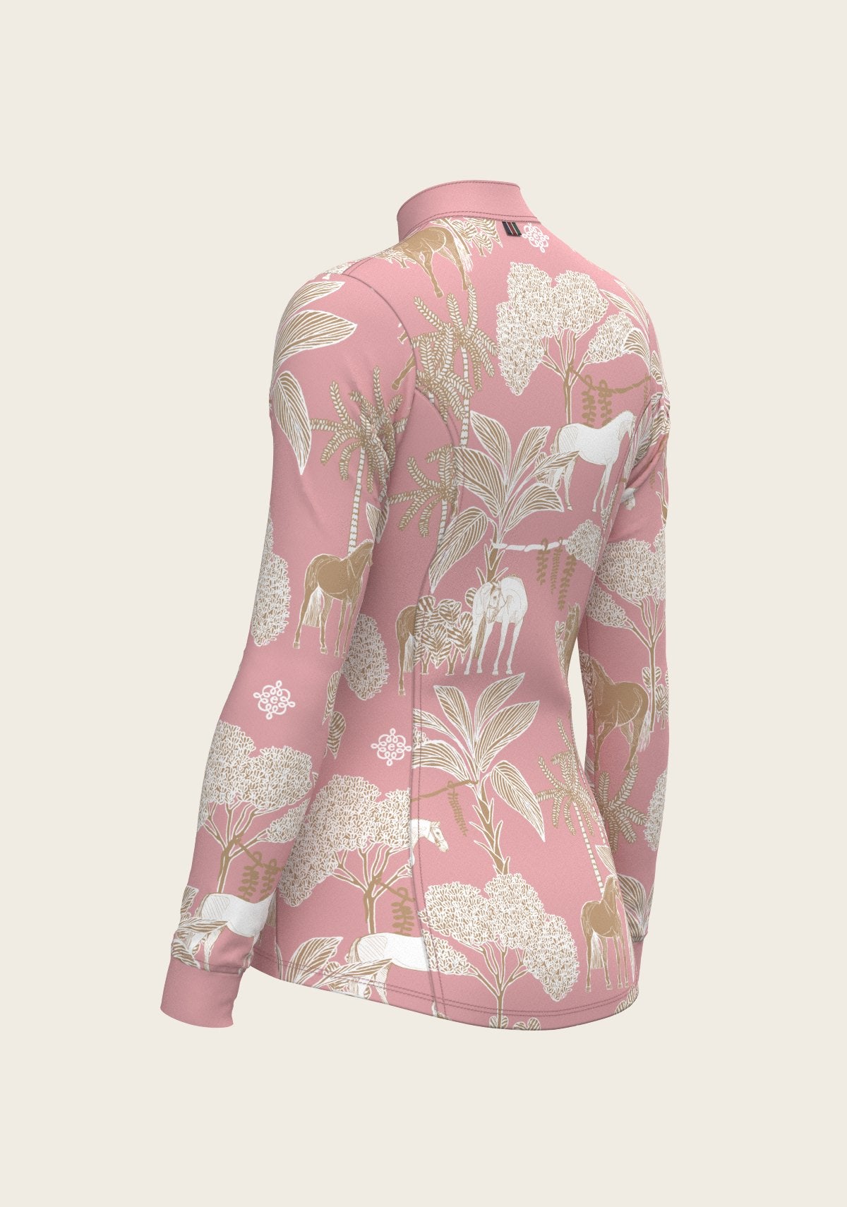  Island Horses on Rose Quarter Zip Sun Shirt - Espoir Equestrian - Equiluxe Tack