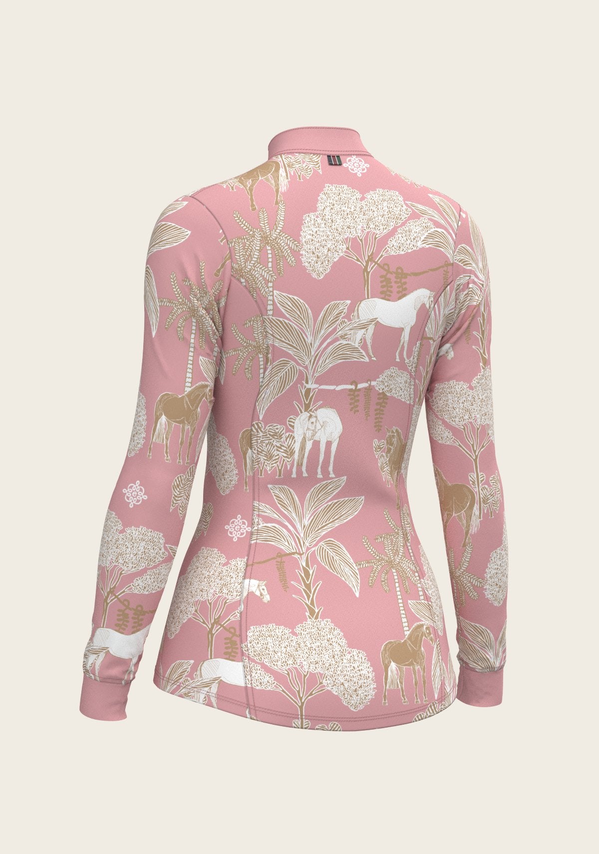  Island Horses on Rose Quarter Zip Sun Shirt - Espoir Equestrian - Equiluxe Tack