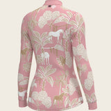  Island Horses on Rose Quarter Zip Sun Shirt - Espoir Equestrian - Equiluxe Tack