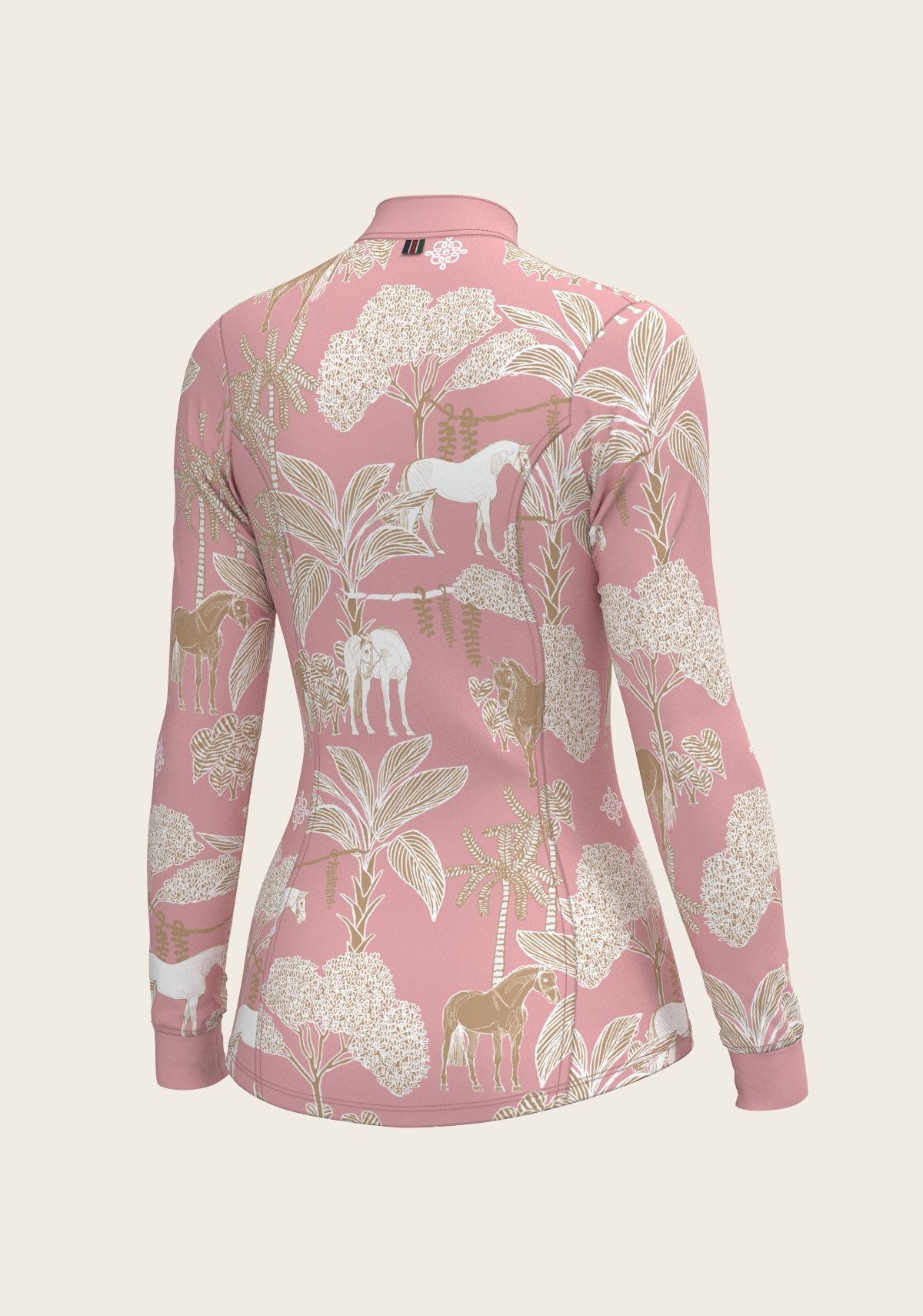  Island Horses on Rose Quarter Zip Sun Shirt - Espoir Equestrian - Equiluxe Tack