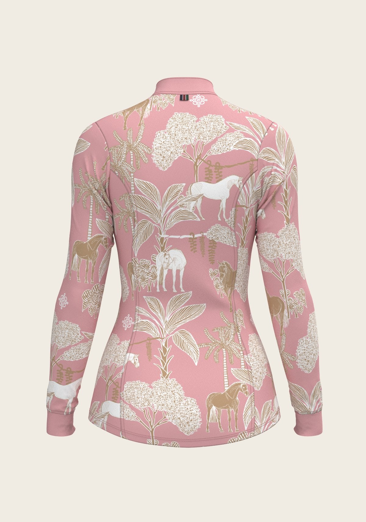  Island Horses on Rose Quarter Zip Sun Shirt - Espoir Equestrian - Equiluxe Tack