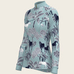  Island Horses on Sky Blue Quarter Zip Sun Shirt - Espoir Equestrian - Equiluxe Tack