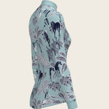  Island Horses on Sky Blue Quarter Zip Sun Shirt - Espoir Equestrian - Equiluxe Tack