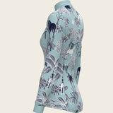  Island Horses on Sky Blue Quarter Zip Sun Shirt - Espoir Equestrian - Equiluxe Tack