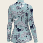  Island Horses on Sky Blue Quarter Zip Sun Shirt - Espoir Equestrian - Equiluxe Tack