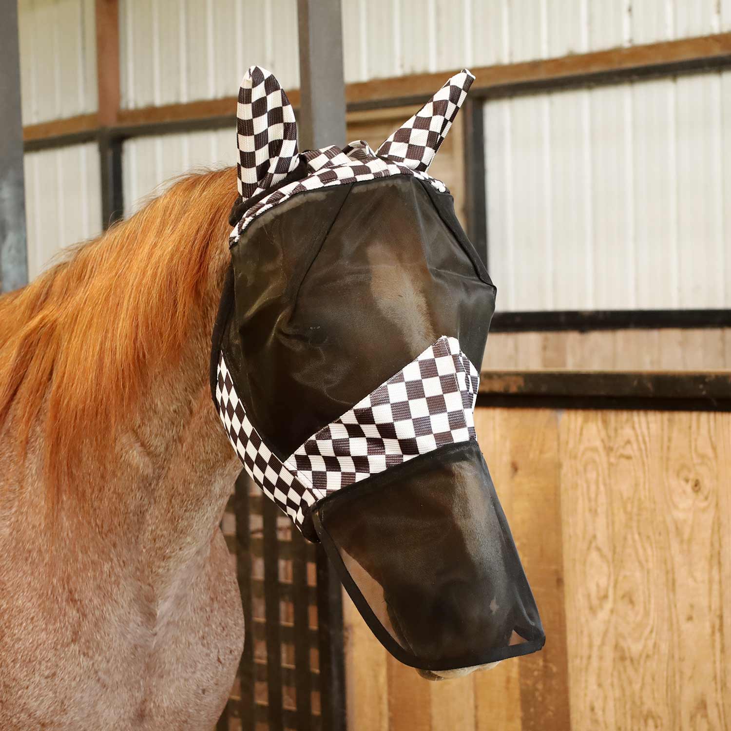 Jeffers Expression Deluxe Mesh Horse Fly Mask with Ears and Nose - Jeffers - Equiluxe Tack