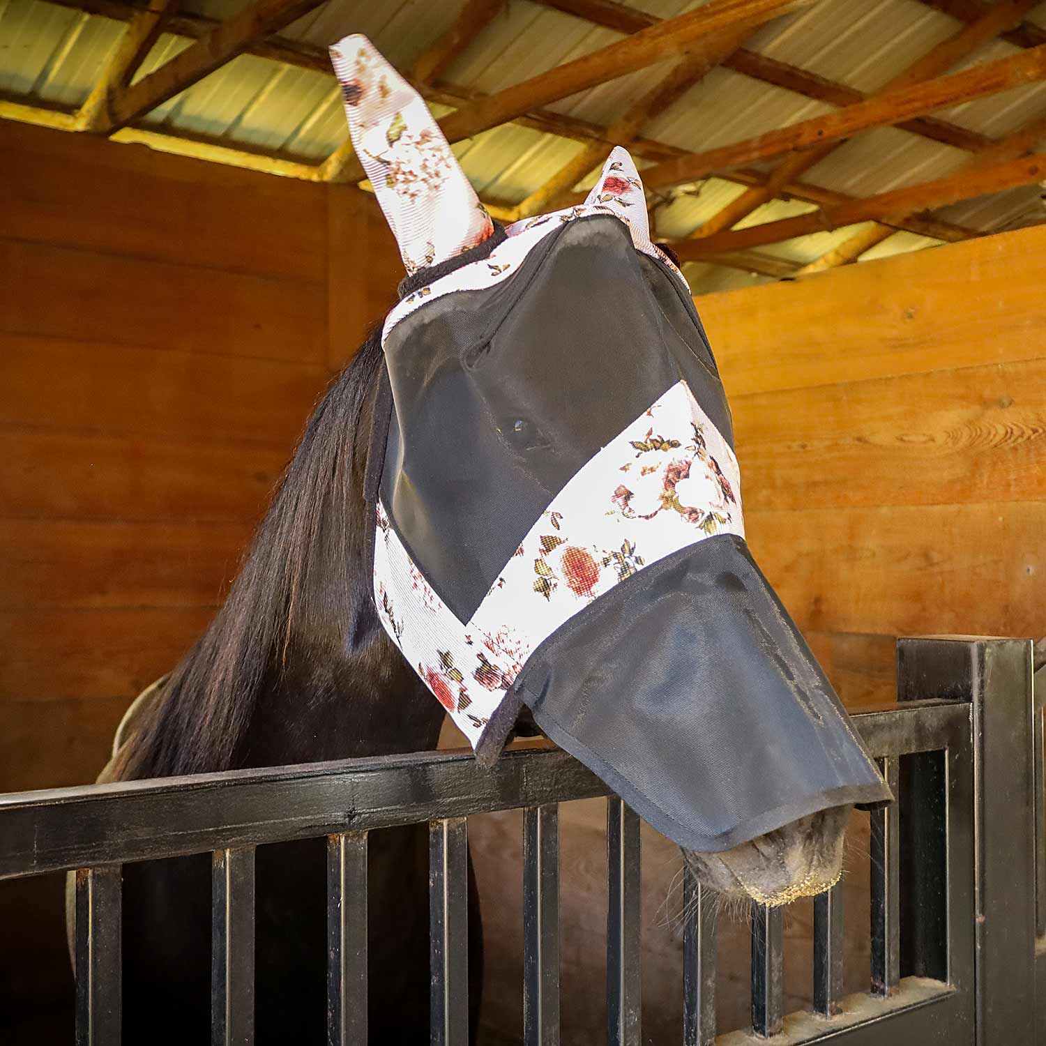 Jeffers Expression Deluxe Mesh Horse Fly Mask with Ears and Nose - Jeffers - Equiluxe Tack