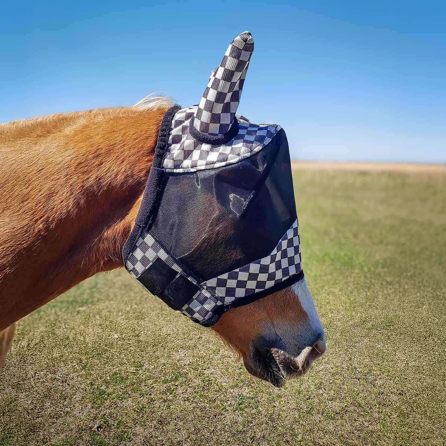 Jeffers Expression Deluxe Mesh Horse Fly Mask with Ears - Jeffers - Equiluxe Tack