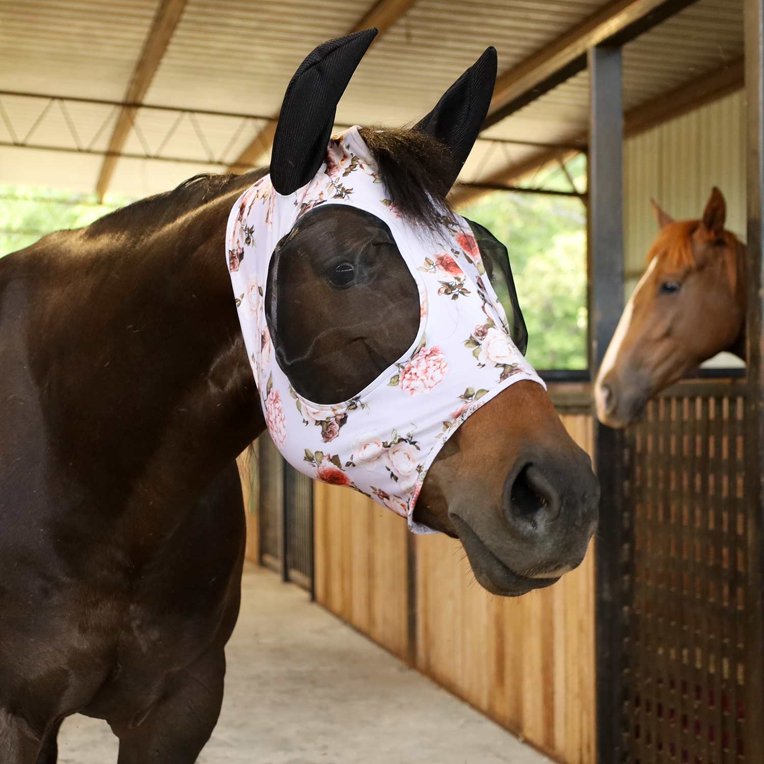 Jeffers Expression Lycra Horse Fly Mask with Ears - Jeffers - Equiluxe Tack
