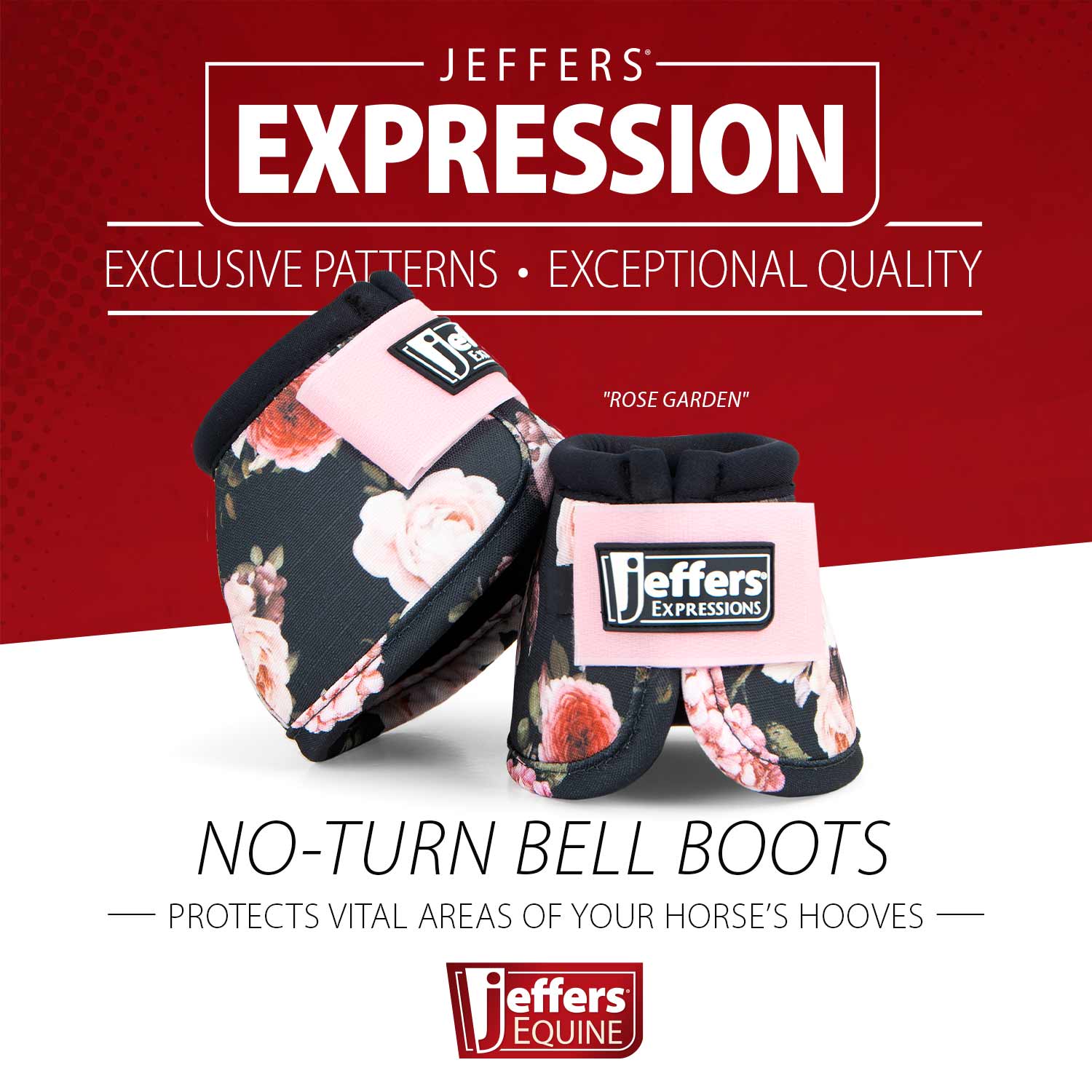 Jeffers Expression No - Turn Bell Boots for Horses, Pair - Jeffers - Equiluxe Tack