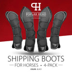 Jeffers Poplar Head Horse Shipping Boots, 4 - Pack with Carry Bag - Jeffers - Equiluxe Tack