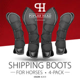 Jeffers Poplar Head Horse Shipping Boots, 4 - Pack with Carry Bag - Jeffers - Equiluxe Tack