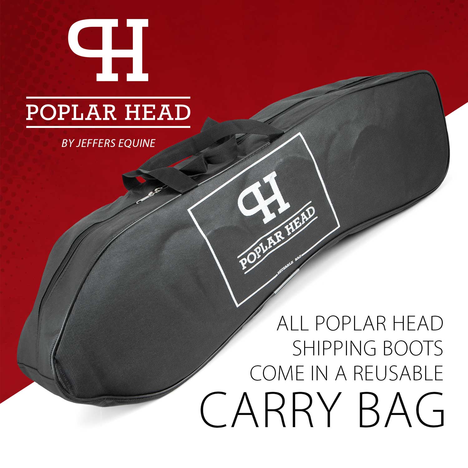 Jeffers Poplar Head Horse Shipping Boots, 4 - Pack with Carry Bag - Jeffers - Equiluxe Tack