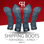 Jeffers Poplar Head Horse Shipping Boots, 4 - Pack with Carry Bag - Jeffers - Equiluxe Tack