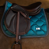 Equestrian Stockholm Jump Saddle Pad Teal Blue