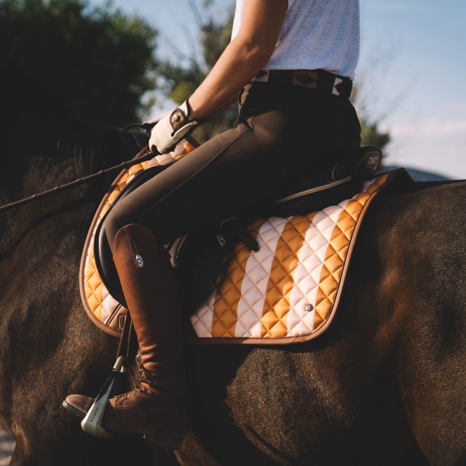 Jumper Pad, Capri Stripe - Sixteen Cypress - Equiluxe Tack