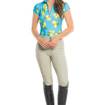 Kastel Denmark Azure Lemons Cap Sleeve 1/4 Zip Sun Shirt - Kastel Denmark - Equiluxe Tack