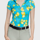 Kastel Denmark Azure Lemons Cap Sleeve 1/4 Zip Sun Shirt - Kastel Denmark - Equiluxe Tack