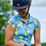 Kastel Denmark Azure Lemons Cap Sleeve 1/4 Zip Sun Shirt - Kastel Denmark - Equiluxe Tack