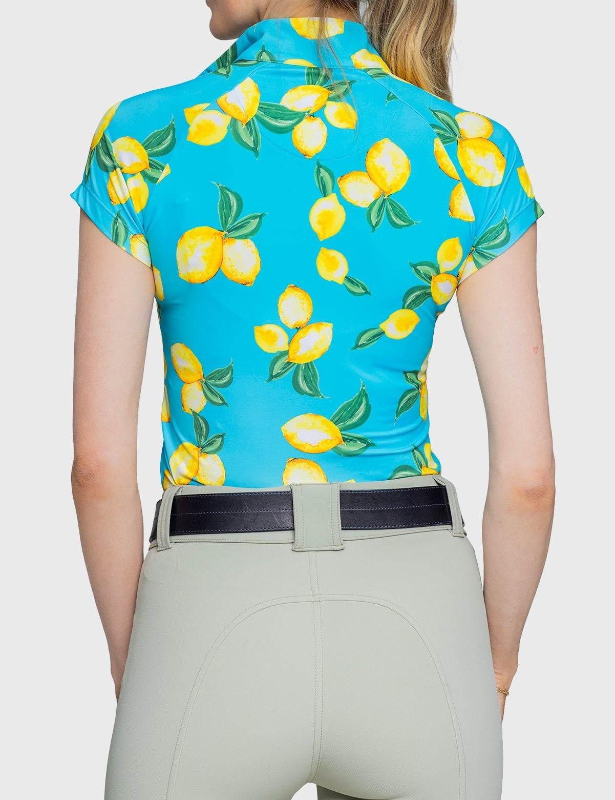 Kastel Denmark Azure Lemons Cap Sleeve 1/4 Zip Sun Shirt - Kastel Denmark - Equiluxe Tack