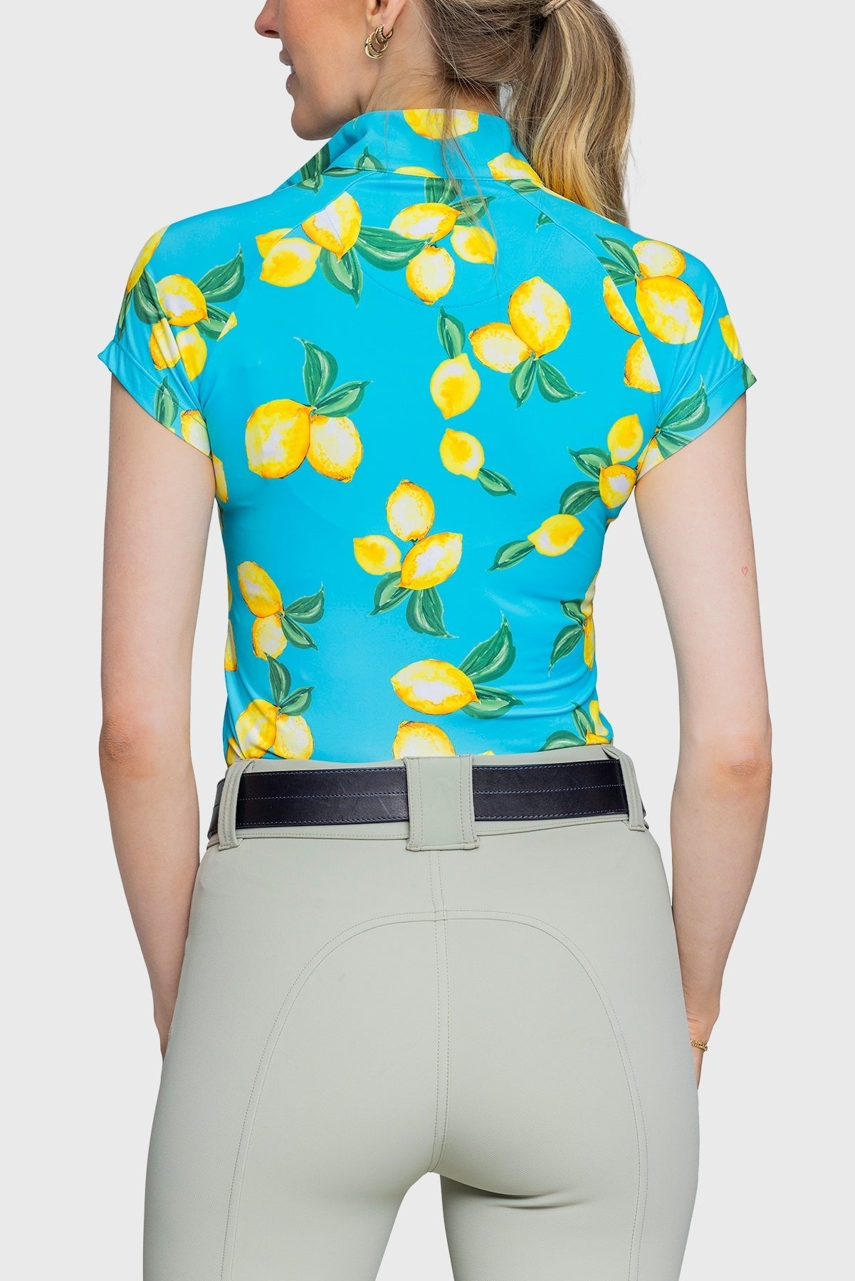 Kastel Denmark Azure Lemons Cap Sleeve 1/4 Zip Sun Shirt - Kastel Denmark - Equiluxe Tack