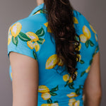 Kastel Denmark Azure Lemons Cap Sleeve 1/4 Zip Sun Shirt - Kastel Denmark - Equiluxe Tack