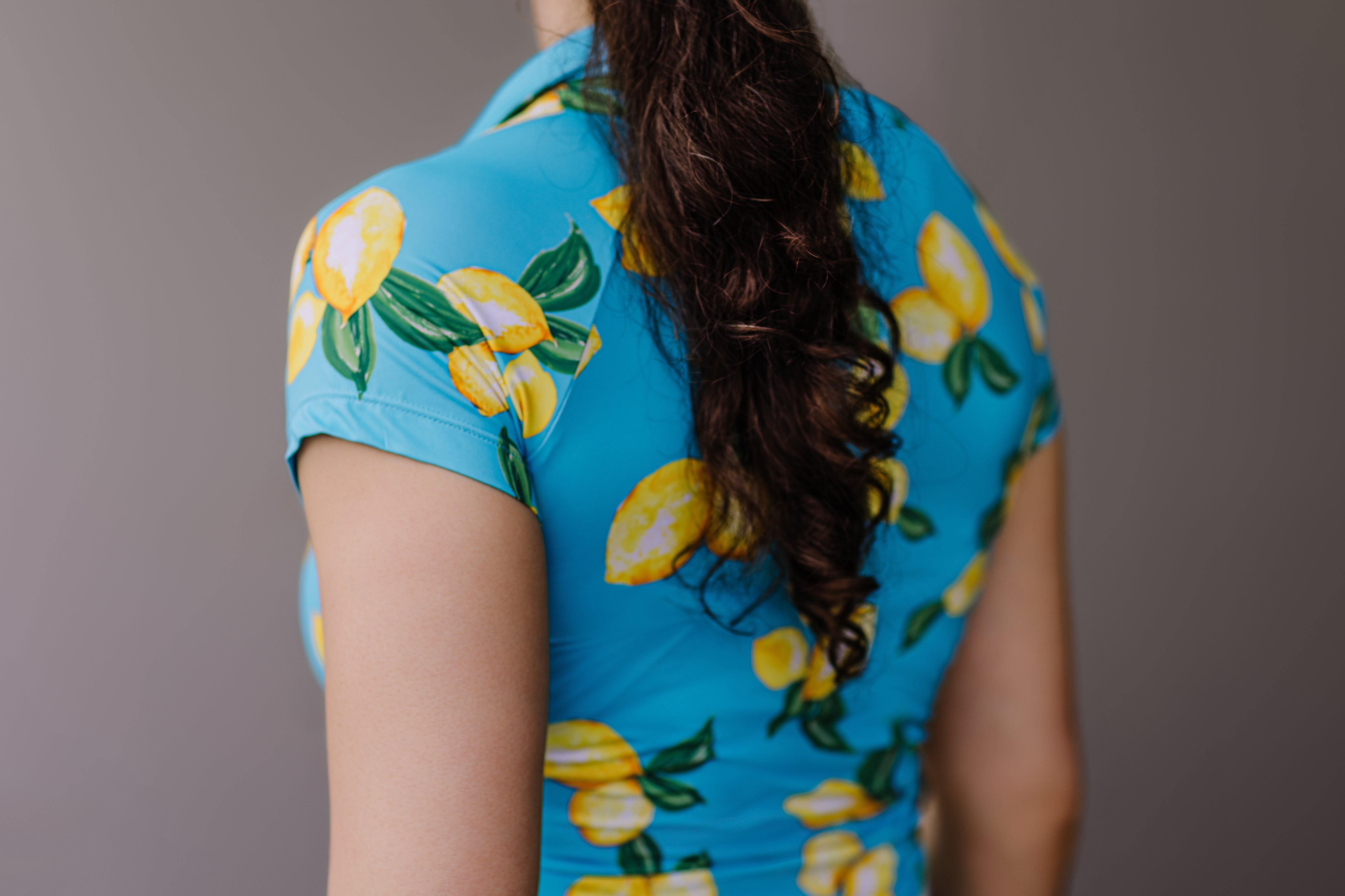 Kastel Denmark Azure Lemons Cap Sleeve 1/4 Zip Sun Shirt - Kastel Denmark - Equiluxe Tack