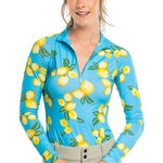 Kastel Denmark Azure Lemons Long Sleeve 1/4 Zip Sun Shirt - Kastel Denmark - Equiluxe Tack