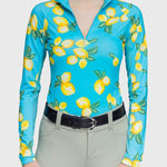 Kastel Denmark Azure Lemons Long Sleeve 1/4 Zip Sun Shirt - Kastel Denmark - Equiluxe Tack